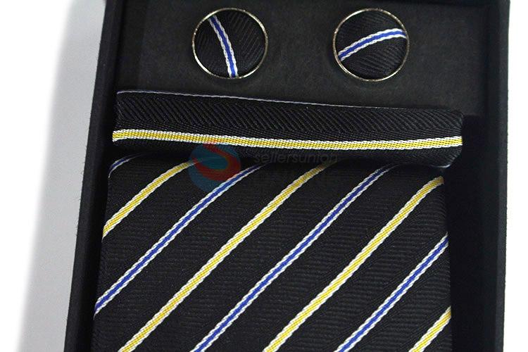 High sales promotional printed necktie+cufflink