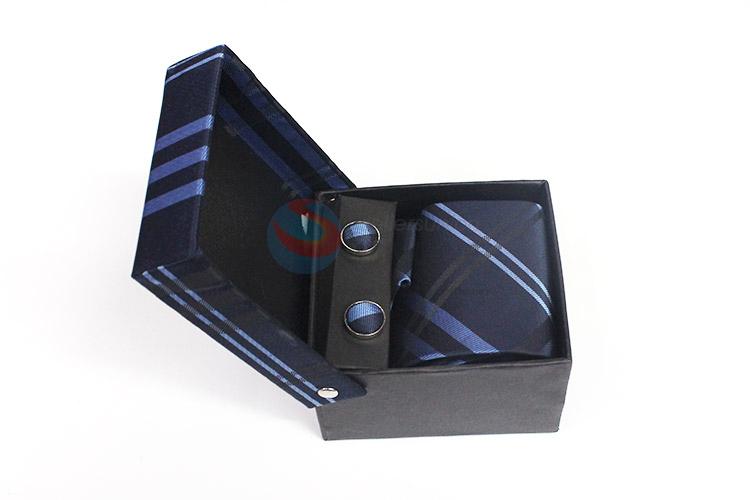 Recent design popular printed necktie+cufflink