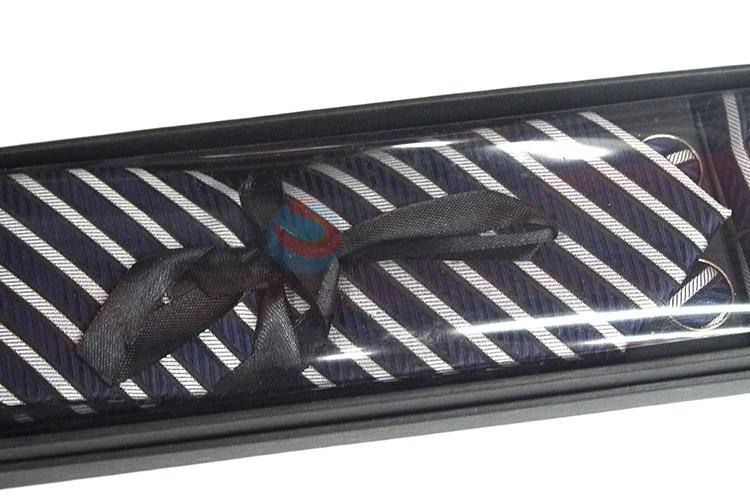 Popular promotional printed necktie+cufflink+kerchief