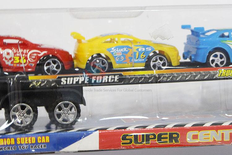 Promotional Gift Friction Drag Head Truck Toys with Cars