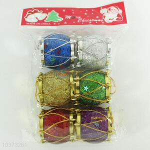 6PC Christmas Pendant Drum Gold powder