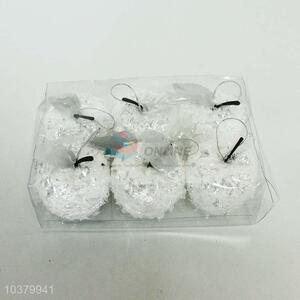 Good quality white apple shaped decoration for christmas