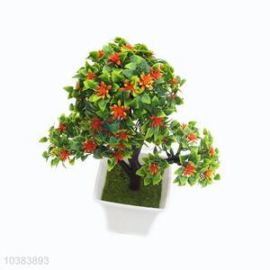 Indoor Decorative Small Plastic Fake Flower Bonsai