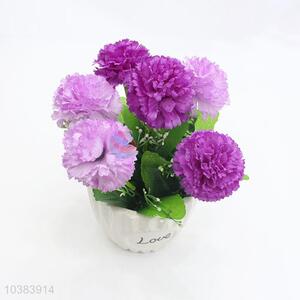 Artificial purple pincushion flowers bonsai