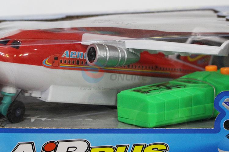 Remote Controlled Passenger Plane With Red and Blue Flashlight