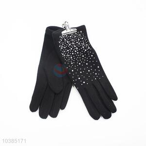 Women Crystal Winter Gloves Warmer Mitten