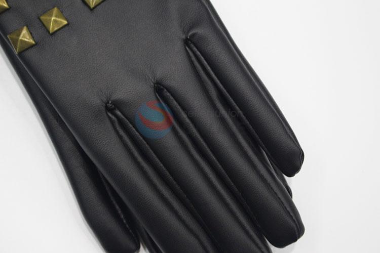 Cool stlye women motorbike pu rivet gloves