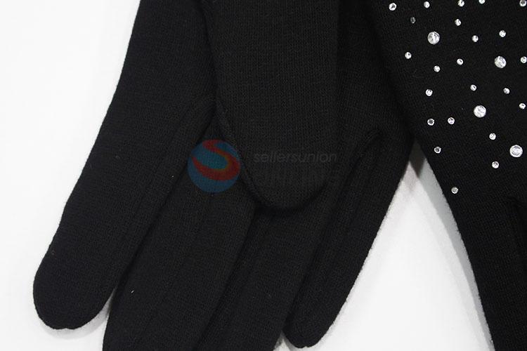 Women Crystal Winter Gloves Warmer Mitten