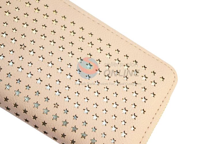 Hot selling women star engraving wallet/purse