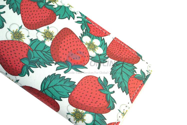 Super quality women wallet/purse with strawberry pattern