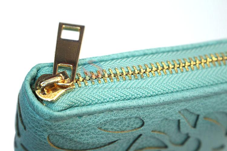 Popular low price engraving women wallet/purse