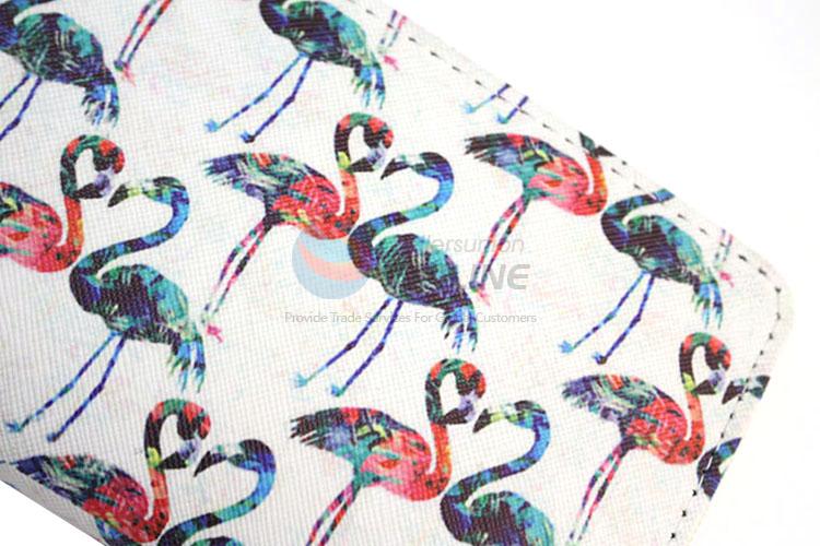 Good quality women wallet/purse with flamingo pattern