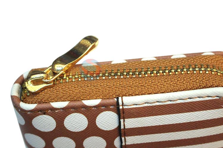 Promotional dotted striped women wallet/purse