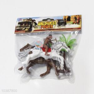 Wholesale Top Quality Indian and West Cowboy on Horse Children's Play Plastic Toys