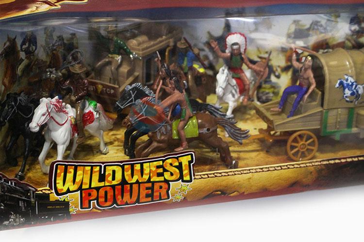 Unique West Carriage and Indian on Horse Toy