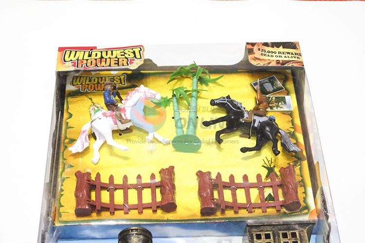 Good Reputation Quality Bronze Locomotive And Western Cowboy on Horse Kids Toy