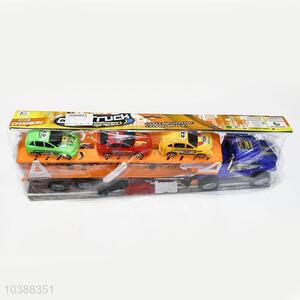 Low Price Inertia Drag Head Car Toy Load 2pcs Motorcycle and 3pcs Racing Car