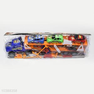 Best Selling Inertia Drag Head Car Toy Carry 2pcs Halley Motorcycle and 3pcs Racing Car