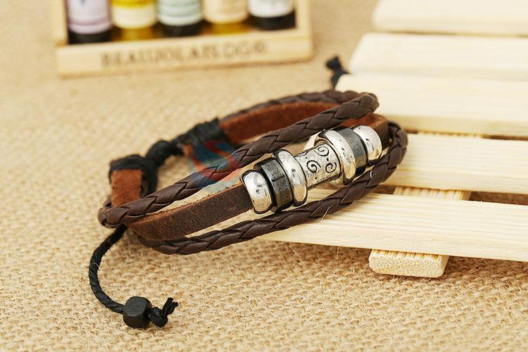 Classical Style Beaded Bracelet Best Leather Bracelet