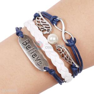 Delicate Design Leather Woven Bracelet For Women