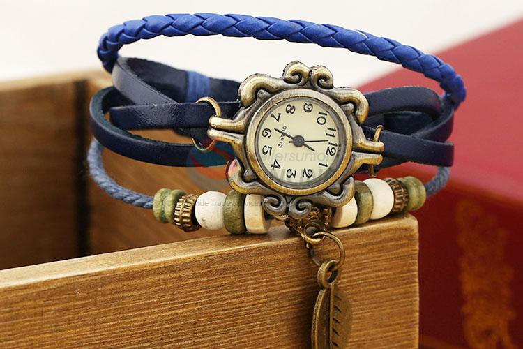 Delicate Design Leather Bracelet Wrist Watch