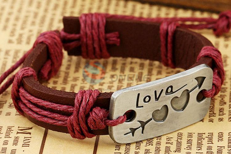 Romantic Style Leather Bracelet For Adult