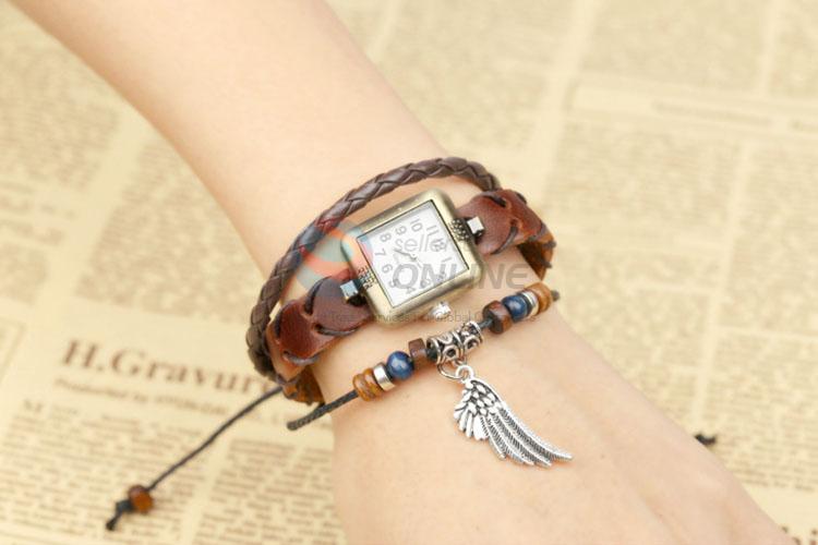 Retro Design Leather Bracelet Wrist Watch