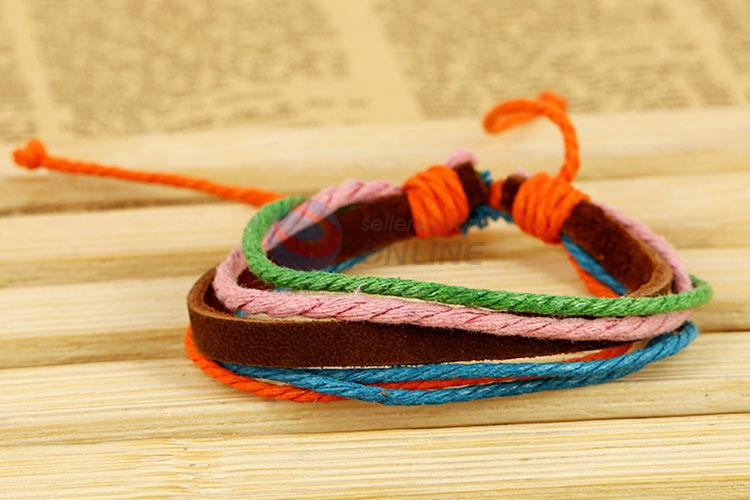 Fashion Design Colorful Leather Bracelet