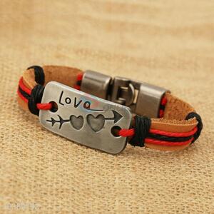 Good Sale Sweet Design Leather Couple Bracelet