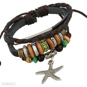 Top Quality Star Leather Color Beads Bracelet