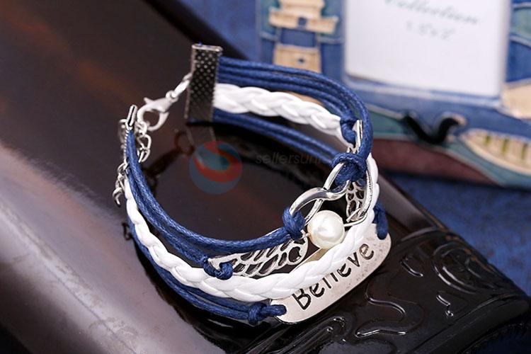 Delicate Design Leather Woven Bracelet For Women