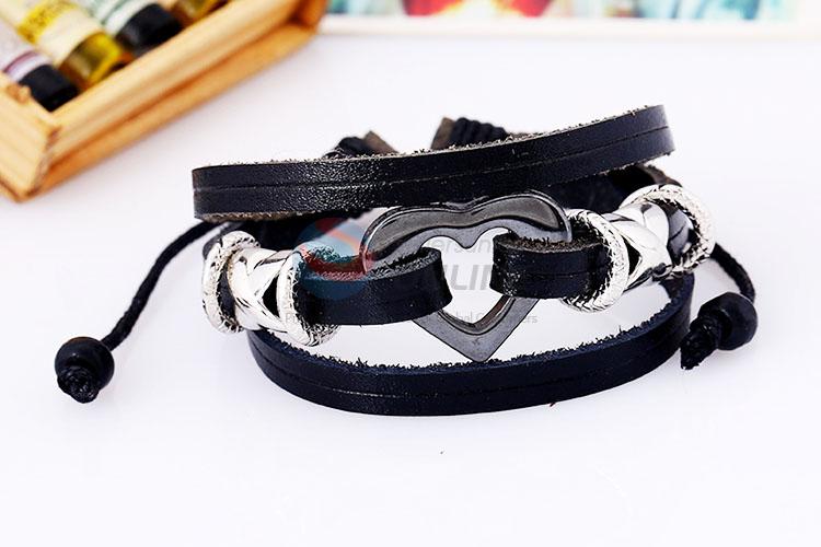 Best Price Heart Shape Leather Fashion Bracelet