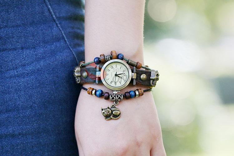 Good Quality Fashion Leather Bracelet Wrist Watch