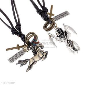 New Style Horse Pendant Retro Leather Necklace