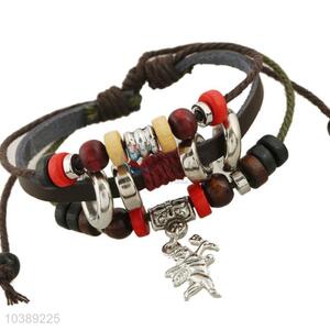 Hot Sale Fashion Accessories Leather Beaded Bracelet