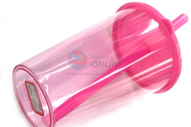 Competitive Price Plastic Cup with Straw for Sale