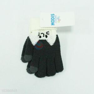 Knitted gloves Thermal products black