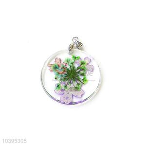 Best Sale Round Real Flower Zinc Alloy Pendant