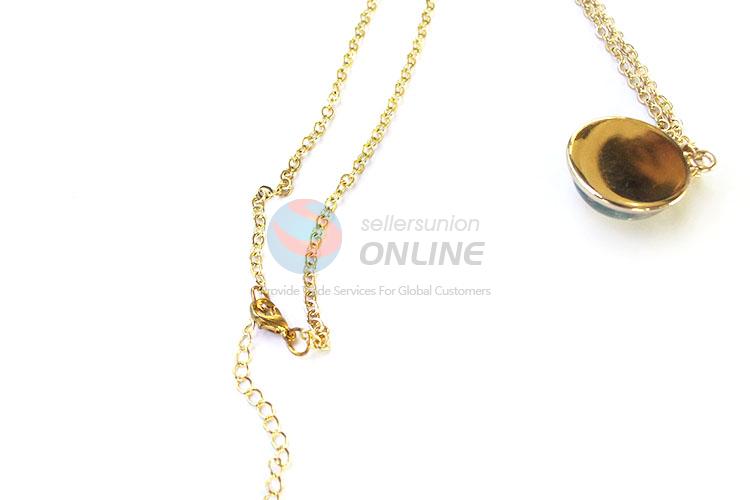 Cheap Colorful Real Flower Pendant With Gold Chain