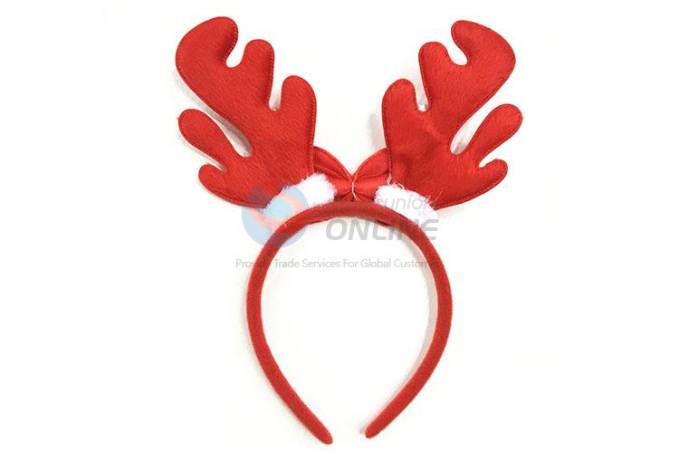 Fashion Red Bowknot Antler Hair Clasp For Christmas