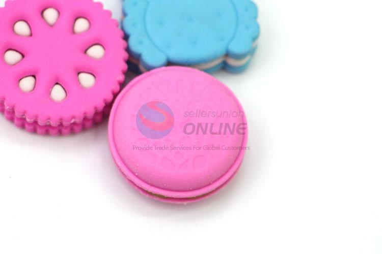 Factory Wholesale Biscuits Design Eraser for Student