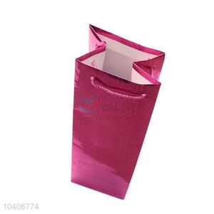 Factory promotional price laser laminated wine <em>bags</em> with <em>handles</em>