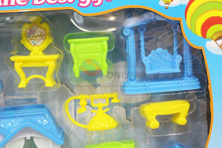 Cheap Price Girl Plastic Villa Toy Furniture Set