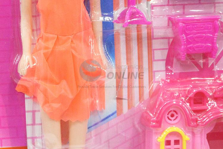 Pretty Cute Doll House with Furniture Play Set Toy