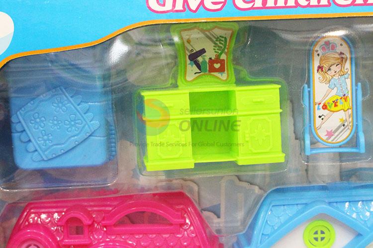 Cheap Price Girl Plastic Villa Toy Furniture Set