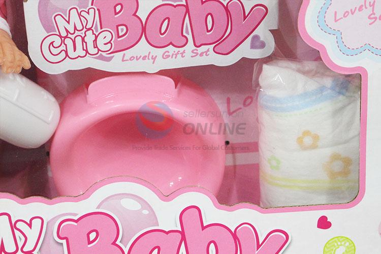 Popular Promotion Girls Pretend Play Take Care Baby Doll Lifelike Baby Toy