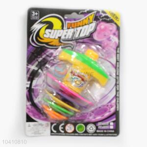 Popular Wholesale Kids Plastic Flash Space Gyro Spinning Top Peg-Top