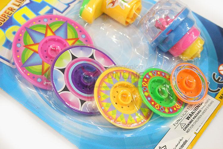 Top Selling Kids Plastic Flash Space Gyro Spinning Top Peg-Top