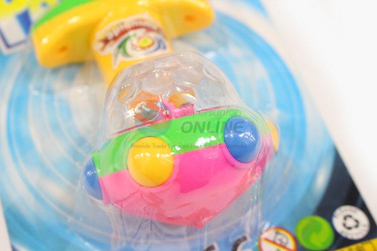 New Arrival Kids Plastic Flash Space Gyro Spinning Top Peg-Top