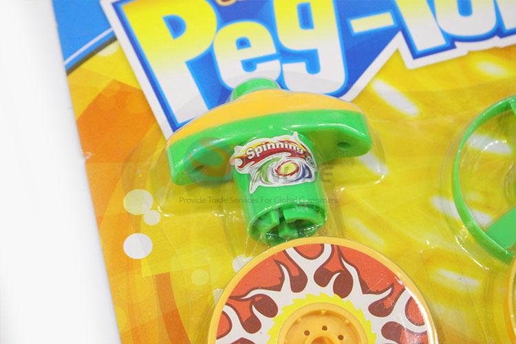 High Quality Kids Plastic Flash Space Gyro Spinning Top Peg-Top